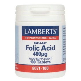 LAMBERTS Folic Acid 400mcg Συμπλήρωμα με Φυλλικό Οξύ για την Εγκυμοσύνη 100 Ταμπλέτες