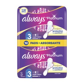 Always Platinum Day & Night Σερβιέτες με Φτερά Νυκτός για Αυξημένη Ροή 6 Σταγόνες Μέγεθος 3 12 Τεμάχια Always Platinum Day & Night Σερβιέτες με Φτερά Νυκτός για Αυξημένη Ροή 6 Σταγόνες Μέγεθος 3 12 Τεμάχια