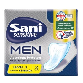 Sani Sensitive Men Super Level 2 Απορροφητικά Προστατευτικά Επιθέματα Ακράτειας για τον Άνδρα 10 Τεμάχια Sani Sensitive Men Super Level 2 Απορροφητικά Προστατευτικά Επιθέματα Ακράτειας για τον Άνδρα 10 Τεμάχια