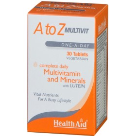 HEALTH AID A TO Z Multivit Minerals & Lutein Συμπλήρωμα Διατροφής με Πολυβιταμίνες & Μέταλλα 30 Ταμπλέτες
