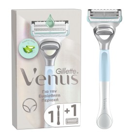 Gillette Venus Γυναικεία Ξυριστική Μηχανή για την Ευαίσθητη Περιοχή 1 Τεμάχιο & 1 Ανταλλακτικό Gillette Venus Γυναικεία Ξυριστική Μηχανή για την Ευαίσθητη Περιοχή 1 Τεμάχιο & 1 Ανταλλακτικό