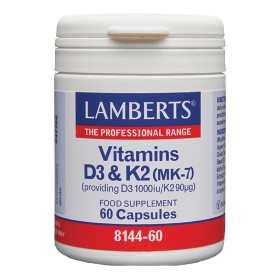 Lamberts Vitamins D3 & K2 φόρμουλα με Βιταμίνες D3 & K 60 Κάψουλες Lamberts Vitamins D3 & K2 φόρμουλα με Βιταμίνες D3 & K 60 Κάψουλες