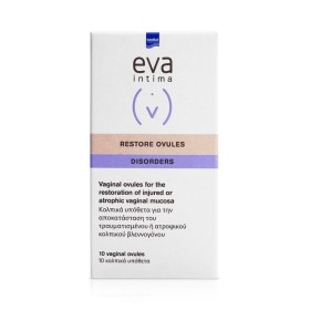 INTERMED Eva Intima Restore Ovules Vaginal Suppositories with Sodium Hyaluronate 10 Pieces
