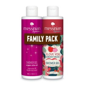 Messinian Spa Promo Organic Olive Oil Glamorous & Mysterious Scent Αφρόλουτρο με Λαμπερό & Μυστηριώδες Άρωμα 300ml & I love You Cherry Much Shea Butter Shower Gel 300ml