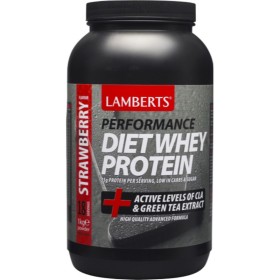 LAMBERTS Performance Diet Whey Protein Πρωτεΐνη Ορού Γάλακτος με Γεύση Φράουλα 1kg