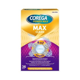 Corega Max Clean Καθαριστικά Δισκία για Τεχνητές Οδοντοστοιχίες με Περισσότερο Ενεργό Οξυγόνο 36 Δισκία Corega Max Clean Καθαριστικά Δισκία για Τεχνητές Οδοντοστοιχίες με Περισσότερο Ενεργό Οξυγόνο 36 Δισκία