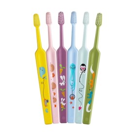 TEPE Mini Extra Soft Παιδική Οδοντόβουρτσα για τα Πρώτα Δοντάκια σε Διάφορα Χρώματα 0-3 Ετών 1 Τεμάχιο