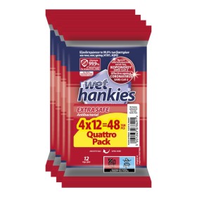Wet Hankies Promo Extra Safe Antibacterial Αντισηπτικά Μαντηλάκια 4x12 Τεμάχια Wet Hankies Promo Extra Safe Antibacterial Αντισηπτικά Μαντηλάκια 4x12 Τεμάχια