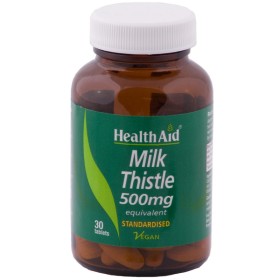 Health Aid Milk Thistle Extract 500mg Συμπλήρωμα με Γαϊδουράγκαθο για Αποτοξίνωση του Ήπατος 30 Ταμπλέτες Health Aid Milk Thistle Extract 500mg Συμπλήρωμα με Γαϊδουράγκαθο για Αποτοξίνωση του Ήπατος 30 Ταμπλέτες