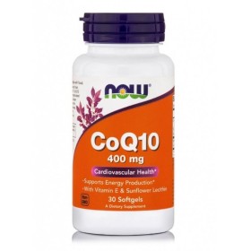 NOW CoQ10 400mg Συμπλήρωμα Ενίσχυσης του Καρδιαγγειακού Συστήματος με Αντιοξειδωτική Δράση 30 Μαλακές Κάψουλες