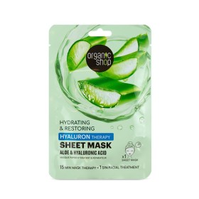 ORGANIC SHOP Hyaluron Therapy Sheet Mask with Aloe & Hyaluronic Acid Μάσκα Ενυδάτωσης & Αποκατάστασης 1 Τεμάχιο