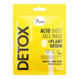 7DAYS ΜΒ Detox Acid Sheet Face Mask AHA (5%) + BHA Μάσκα για Βαθιά Απολέπιση & Τόνωση της Επιδερμίδας 25g