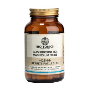 Bio Tonics Vitamin B6 & Magnesium 425mg για Μυϊκή Χαλάρωση & Αντιμετώπιση Άγχους 90 Κάψουλες Bio Tonics Vitamin B6 & Magnesium 425mg για Μυϊκή Χαλάρωση & Αντιμετώπιση Άγχους 90 Κάψουλες