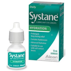 ALCON Systane Hydration Οφθαλμικές Σταγόνες με Υαλουρονικό Οξύ για Ξηροφθαλμία 10ml