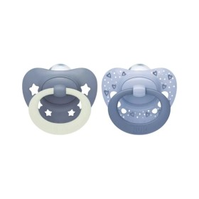 Nuk First Choice Classic Day & Night Πιπίλα Σιλικόνης με Θήκη 6-18m Μπλε 2 Τεμάχια Nuk First Choice Classic Day & Night Πιπίλα Σιλικόνης με Θήκη 6-18m Μπλε 2 Τεμάχια