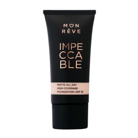 Mon Reve Impeccable Foundation SPF15 Υγρό Ματ Μέικ-απ Μακράς Διάρκειας με Υψηλή Κάλυψη & Δείκτη Προστασίας No. 104 30ml