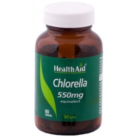 Health Aid Chlorella 550mg συμπλήρωμα Διατροφής για το Πεπτικό Σύστημα 60 Ταμπλέτες