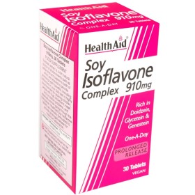 HEALTH AID Soy Isoflavone Complex Supplement with Isoflavones for Premenstrual Syndrome & Menopause 30 Tablets