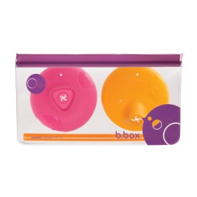 B.Box Universal Silicone Lid Travel Pack Σετ Καπάκια Σιλικόνης Strawberry Shake 2 Τεμάχια