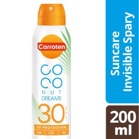 Carroten Coconut Dreams Suncare Dry Mist Spray Spf30 Αντηλιακό Mist για Πρόσωπο & Σώμα 200ml Carroten Coconut Dreams Suncare Dry Mist Spray Spf30 Αντηλιακό Mist για Πρόσωπο & Σώμα 200ml