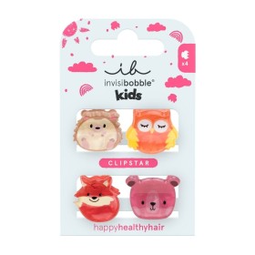 Invisibobble Clipstar Kids Παιδικά Κλιπ Μαλλιών Clever Classmates 4 Τεμάχια