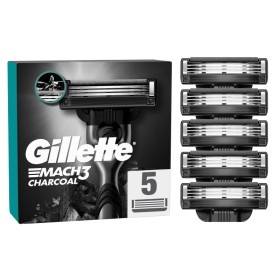 GILLETTE Mach3 Charcoal Replacement Shaver Heads 5 Pieces