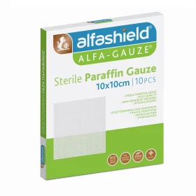 Alfashield Alfa-Gauze Αποστειρωμένη Γάζα Παραφίνης 10x10cm 10 Τεμάχια