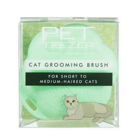 Pet Teezer Cat Grooming Brush Green Βούρτσα για Γάτες με Κοντό/μεσαίο Τρίχωμα 1 Τεμάχιο