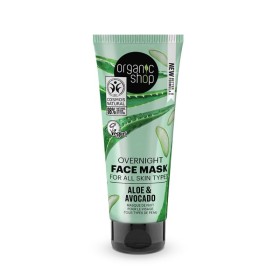 ORGANIC SHOP Overnight Face Mask Aloe & Avocado Μάσκα Προσώπου Νυκτός 75ml