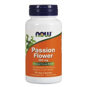 NOW Passion Flower 350mg 3.5% Extract για Χαλάρωση & Μείωση της Υπερέντασης 90 Φυτικές Κάψουλες