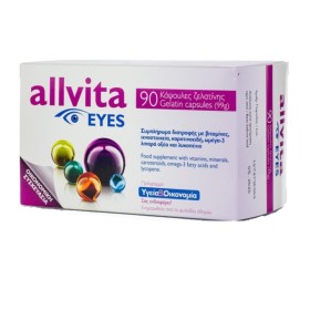 Allvita Eyes για την Υγεία των Ματιών με Βιταμίνες Ωμέγα 3 Λιπαρά Οξέα & Λυκοπένιο 90 Κάψουλες Ζελατίνης Allvita Eyes για την Υγεία των Ματιών με Βιταμίνες Ωμέγα 3 Λιπαρά Οξέα & Λυκοπένιο 90 Κάψουλες Ζελατίνης