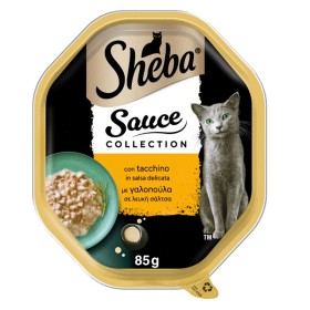 Sheba για Γάτες Δισκάκι Γαλοπούλα σε Λευκή Σάλτσα 2x11x85g