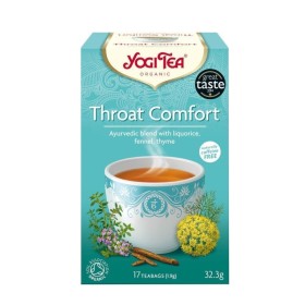 YOGI TEA Throat Comfort Tea for Sore Throat Relief 17 Sachets