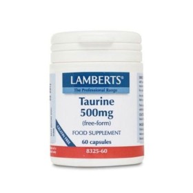 LAMBERTS Taurine 500mg Συμπλήρωμα με Ταυρίνη 60 Κάψουλες