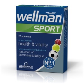 VITABIOTICS Wellman Sport Συμπλήρωμα για Άντρες που Αθλούνται  30 Ταμπλέτες