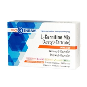 Viogenesis L-Carnitine Mix (Acetyl + Tartrate) με Αμινοξέα 60 Κάψουλες