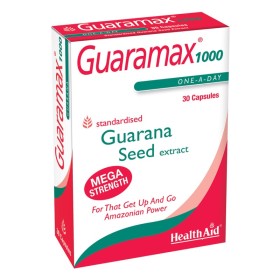 HEALTH AID Guaramax 1000mg με Γκουαρανά για Τόνωση 30 Κάψουλες
