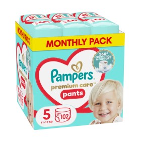 Pampers Premium Care Pants Μέγεθος 5 (11kg-17kg) Πάνες Βρακάκι 102 Τεμάχια [Monthly Pack]