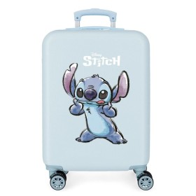 Joumma Bags Disney Stitch Make a Face Παιδική Βαλίτσα Καμπίνας Slim 55x38x20cm Γαλάζια