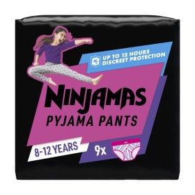 PAMPERS Ninjamas Pyjama Pants Πάνες Βρακάκι για Κορίτσια 8-12 Eτών (27-43kg) 9τμχ