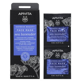 APIVITA Express Beauty Μάσκα Προσώπου για Ενυδάτωση με Θαλάσσια Λεβάντα 2x8ml
