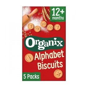 Organix Bio Alphabet Biscuits Πολυσυσκευασία Μπισκότα 12m+ 125g