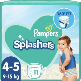 PAMPERS  Splashers Πάνες-Μαγιό  Νο 4-5 (9-15 kg)  11 Τεμάχια
