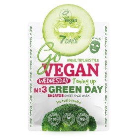 7DAYS ΜΒ Go Vegan Face Mask Green Day Μάσκα με Αντιοξειδωτική & Αντιγηραντική & Ενυδατική Δράση 25g
