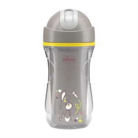 Chicco Sport Εκπαιδευτικό Ποτήρι με Καλαμάκι για 14m+ Γκρι 260ml Chicco Sport Εκπαιδευτικό Ποτήρι με Καλαμάκι για 14m+ Γκρι 260ml