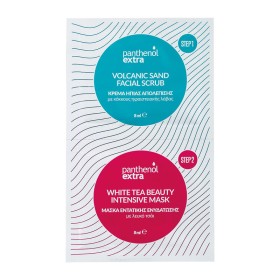 Panthenol Extra Volcanic Sand Facial Scrub Ήπια Απολέπιση & White Tea Beauty Intensive Mask Εντατική Ενυδάτωση 2x8ml