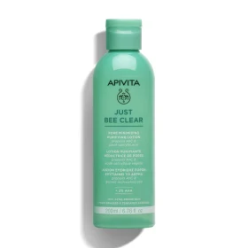 Apivita Just Bee Clear Pore Minimizing Purifying Face Lotion Λοσιόν Προσώπου Σύσφιξης Πόρων για Λιπαρό Δέρμα με Τάση Ακμής 200ml