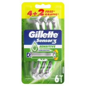 GILLETTE Sensor 3 Sensitive Ξυραφάκια 4 + 2 Τεμάχια Δωρεάν