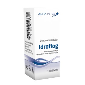 Alfa Intes Idroflog Οφθαλμικές Σταγόνες με Υαλουρονικό Οξύ για Ξηροφθαλμία 10ml