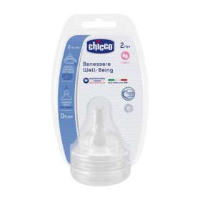 CHICCO Well Being Medium Flow Silicone Nipples for 2m+ 2 Pieces